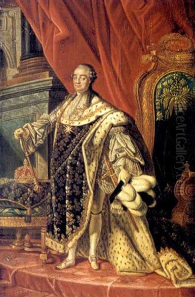 Portrait De Louis Xvi En Tenue De Sacre Oil Painting by Alphonse-Apollodore Callet