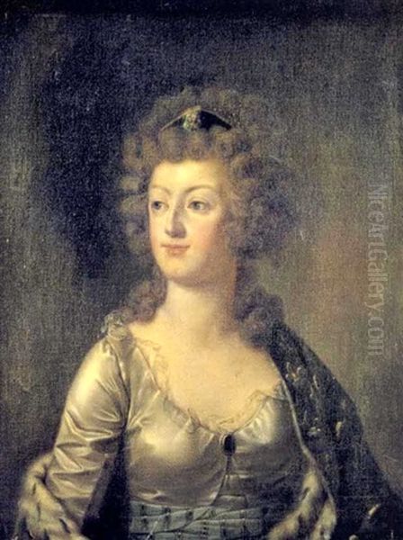 Portrait De Marie-antoinette Oil Painting by Alphonse-Apollodore Callet