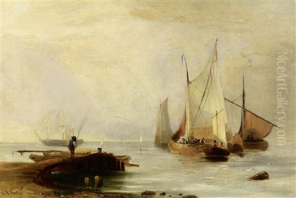 Ruhiger Tag An Der See Oil Painting by William Callow