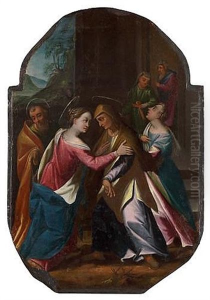 The Visitation Oil Painting by Denys Calvaert