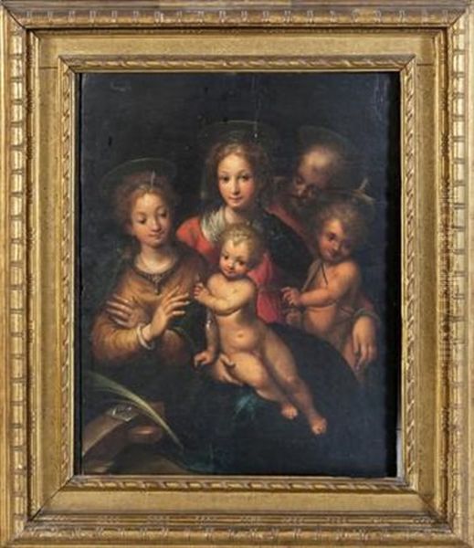 Le Nozze Mistiche Di Santa Caterina Oil Painting by Denys Calvaert