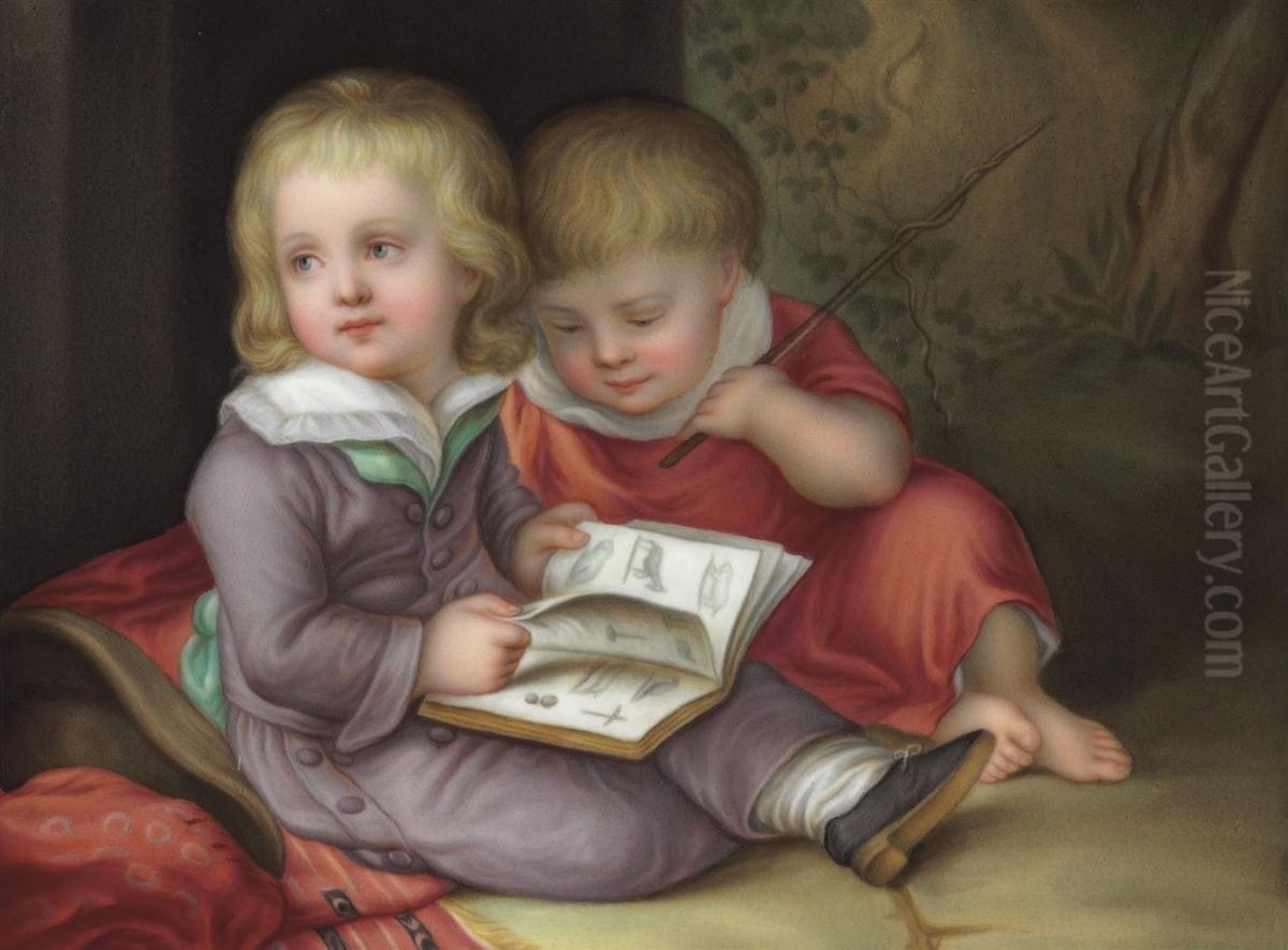 Late 19th/20th Century, Probably Dresden, Impressed K 101 Oil Painting by German Alvarez Algeciras