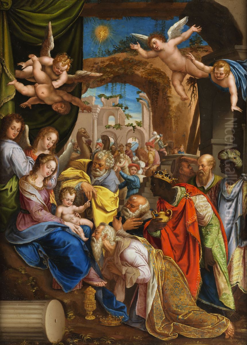 Adoration Of The Magi Oil Painting by Denys Calvaert