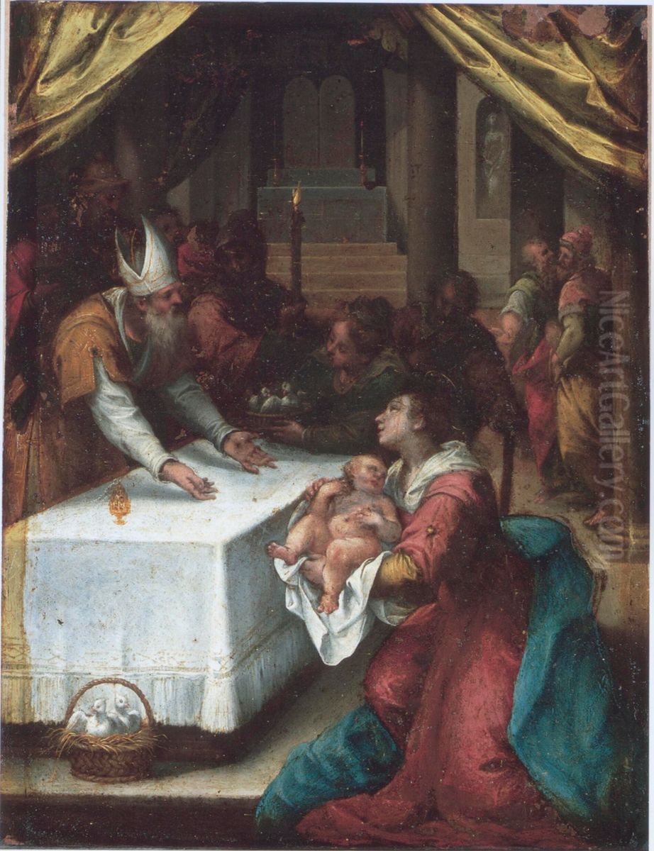 The Presentation In The Temple Oil Painting by Denys Calvaert