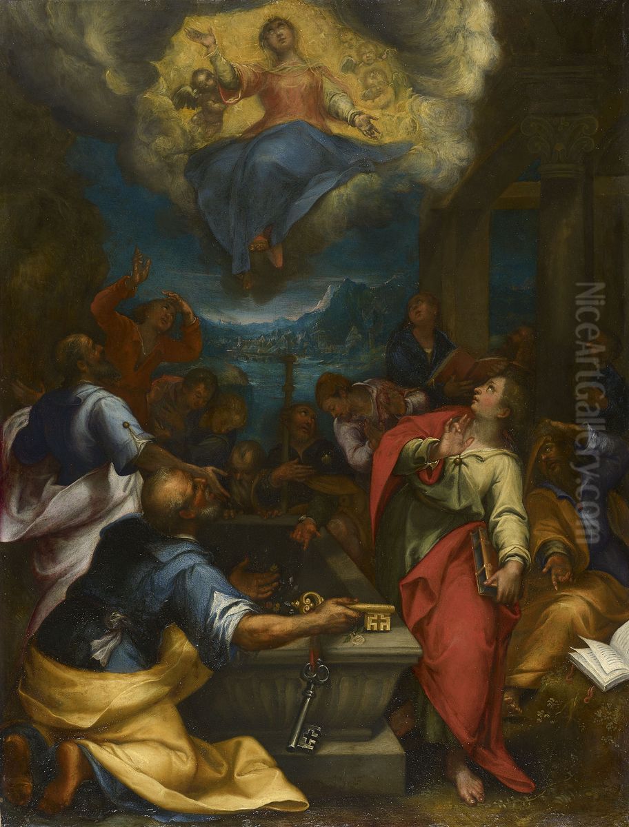 The Assumption Of The Virgin Oil Painting by Denys Calvaert