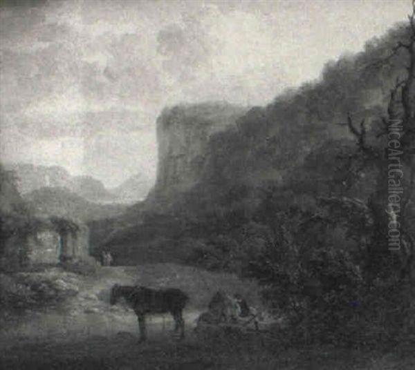 Paisaje De Montana Oil Painting by Vicente Camaron y Torra