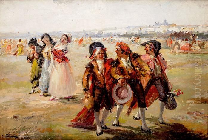 De Romeria Oil Painting by Emilio Alvarez Diaz