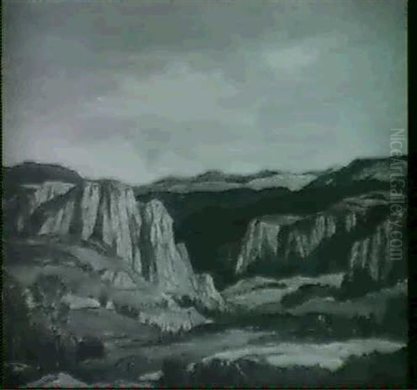 The Valley Of Rocks Oil Painting by David Young Cameron