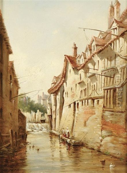 Laundry Day In Normandy Oil Painting by Tom Campbell