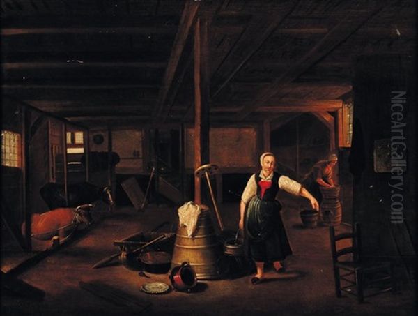 Jeune Fermiere Oil Painting by Govert Dircksz. Camphuysen
