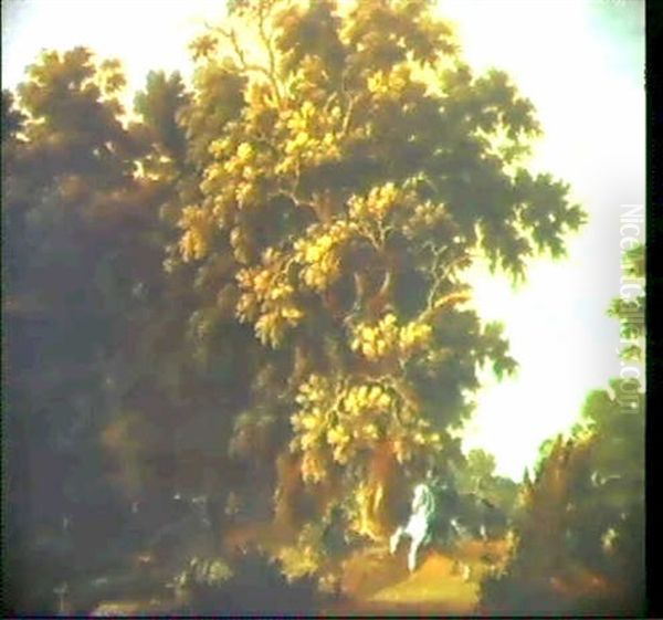 Paysage Boise Avec Attaque De Brigands Oil Painting by Govert Dircksz. Camphuysen