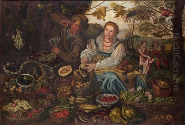 La Vendeuse De Fruits Oil Painting by Vincenzo Campi