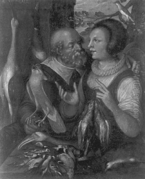 Scene D'interieur De Cuisine Avec Un Fauconnier Oil Painting by Vincenzo Campi