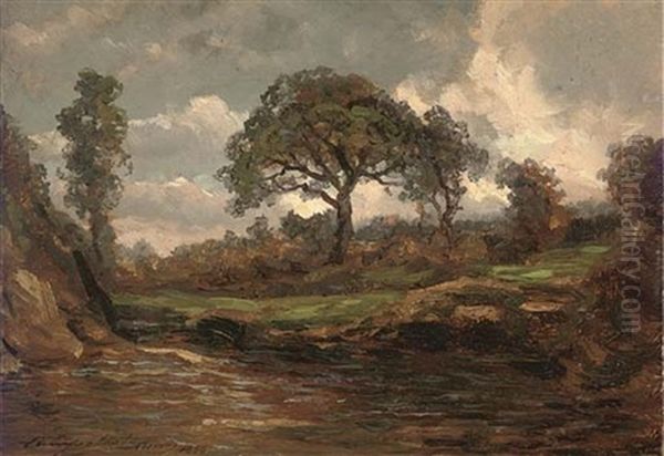 Pastoral Landscape Oil Painting by Henry Campotosto
