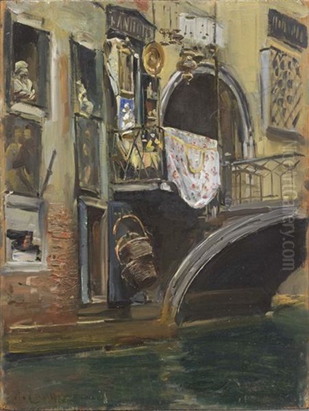 Venezia Oil Painting by Alceste Campriani