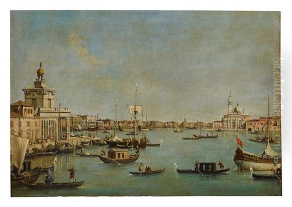 A View Of The Bacino Di San Marco From The Entrance To The Giudecca Canal Oil Painting by (Giovanni Antonio Canal) Canaletto