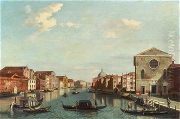The Canal Grande Oil Painting by (Giovanni Antonio Canal) Canaletto