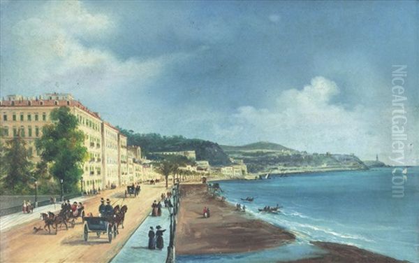 Scorcio Di Napoli Oil Painting by Salvatore Candido