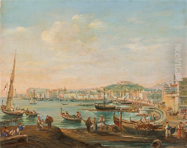 Paesaggio Di Napoli Oil Painting by Salvatore Candido