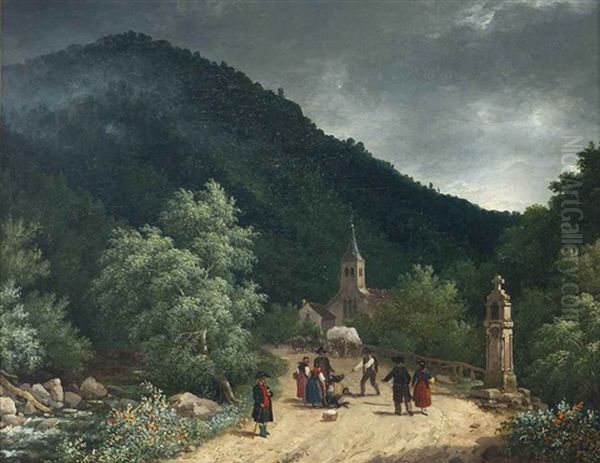 The Stubborn Donkey Oil Painting by Giuseppe Canella