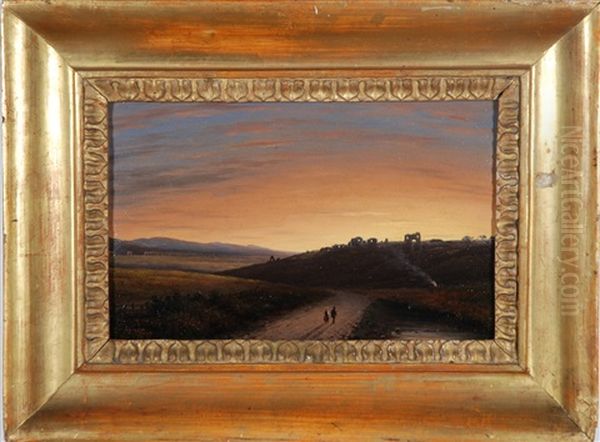 Paesaggio All'imbrunire Oil Painting by Giuseppe Canella