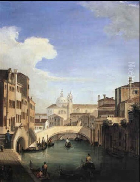 Il Rio Dei Greci Oil Painting by Giuseppe Canella