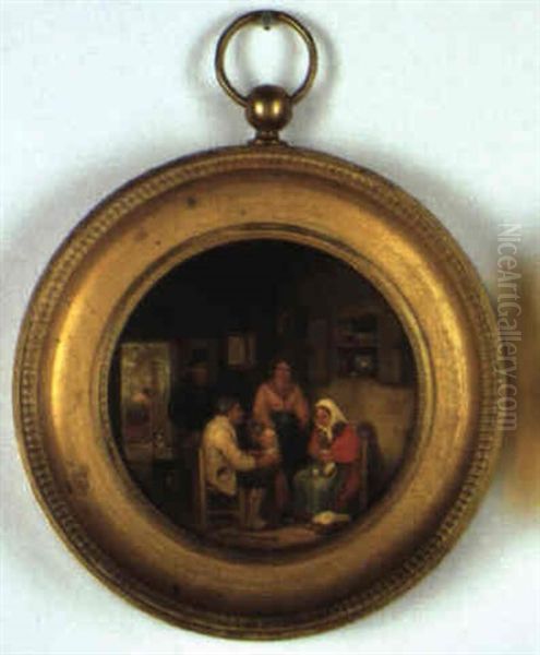 Interno Domestico Oil Painting by Giuseppe Canella