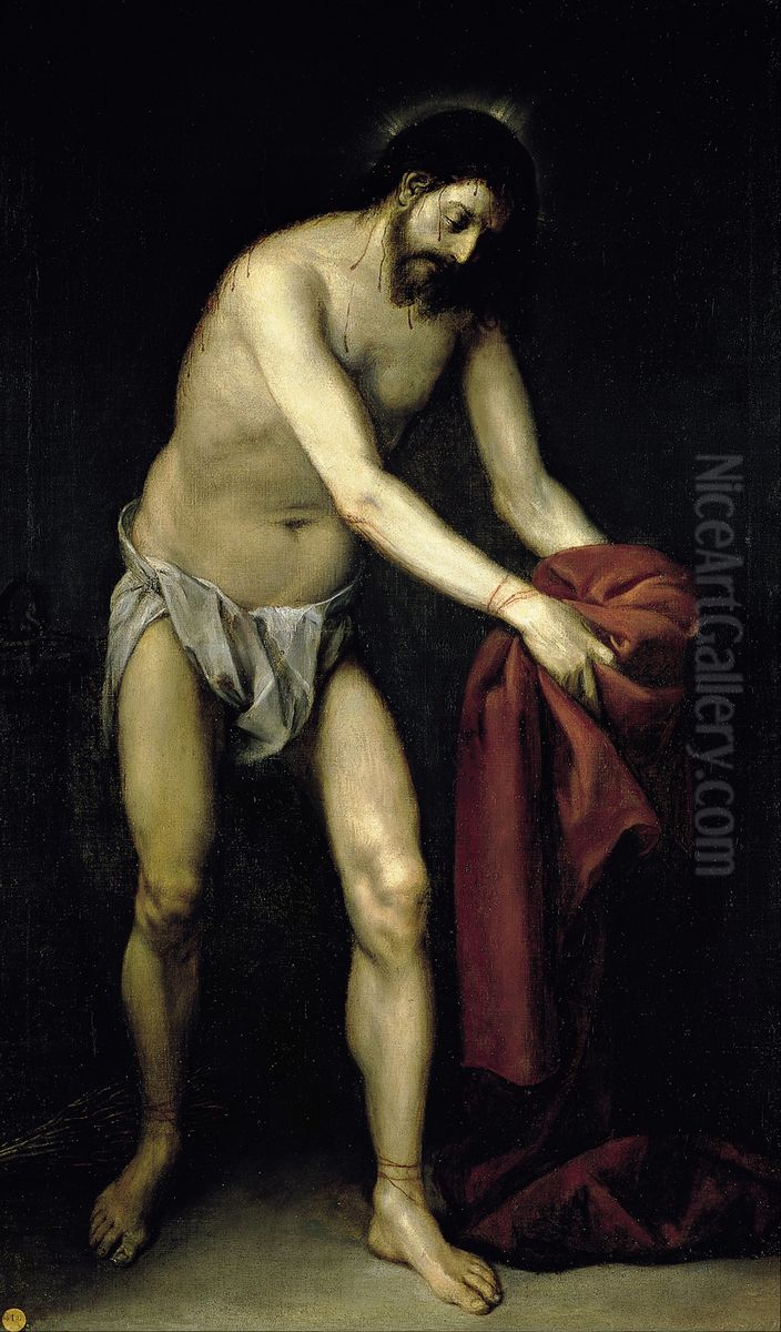 Cristo Recogiendo Las Vestiduras Oil Painting by Alonso Cano