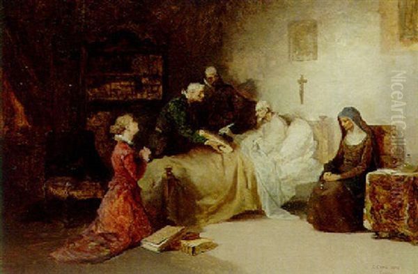 The Last Will And Testament Oil Painting by Eduardo Javier Ramon Cano de la Pena