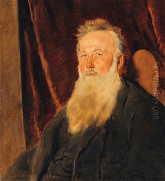 Portrait Of The Journalist Johann Nordmann Oil Painting by Hans (Johann von Strasiripka) Canon