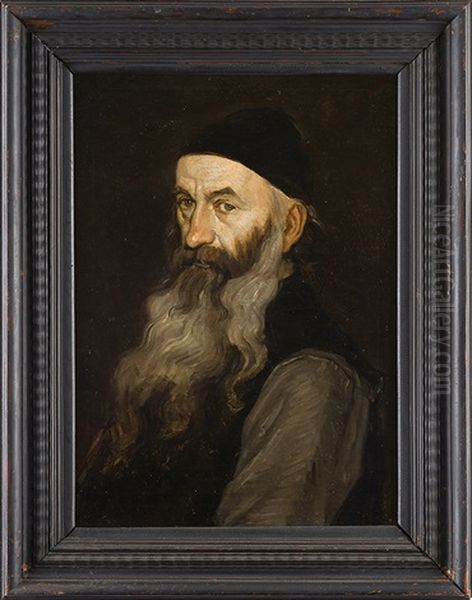 Bearded Jew Oil Painting by Hans (Johann von Strasiripka) Canon