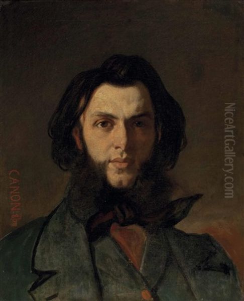 Portrat Eines Jungen Mannes (wohl Eines Kunstlers) Oil Painting by Hans (Johann von Strasiripka) Canon