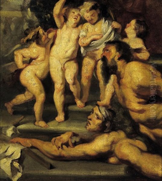 Figurliche Szene Oil Painting by Hans (Johann von Strasiripka) Canon