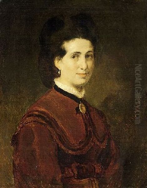 Damenportrat Oil Painting by Hans (Johann von Strasiripka) Canon