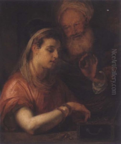 Alttestamentarische Szene Oil Painting by Hans (Johann von Strasiripka) Canon