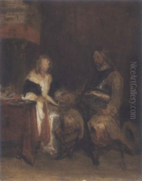 Genreszene Oil Painting by Hans (Johann von Strasiripka) Canon