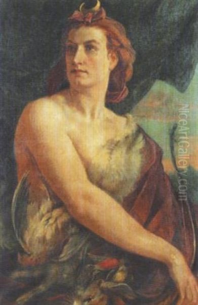 Diana, Von Der Jagd Heimkehrend Oil Painting by Hans (Johann von Strasiripka) Canon