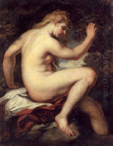 Bather Oil Painting by Hans (Johann von Strasiripka) Canon