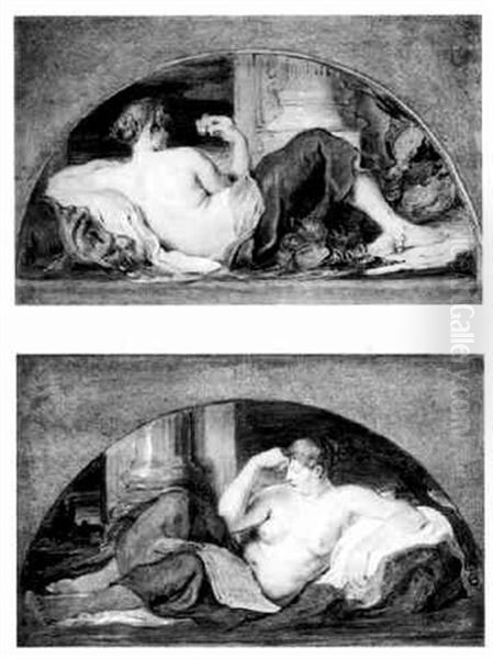 Allegorische Frauengestalt Oil Painting by Hans (Johann von Strasiripka) Canon