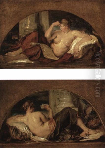 Allegorische Frauengestalten Oil Painting by Hans (Johann von Strasiripka) Canon