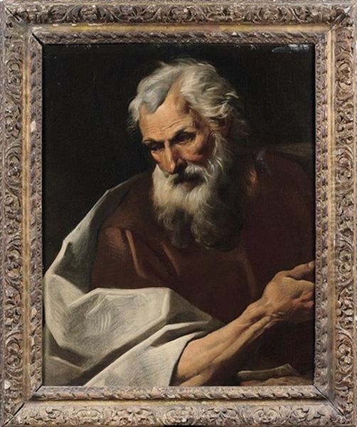 Figure De Saint Oil Painting by Simone Cantarini (Pesarese)