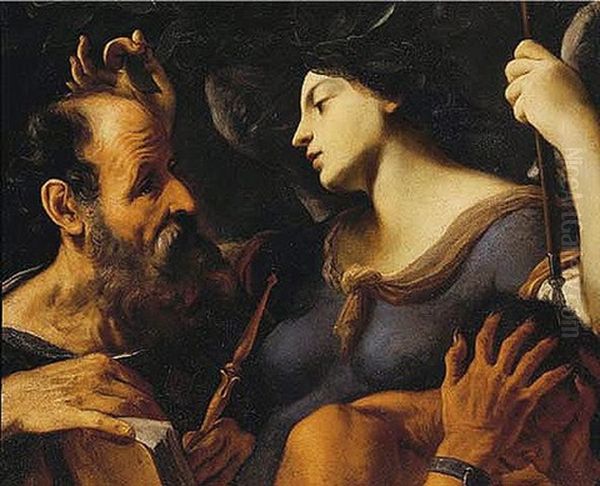 An Allegory Of Poetry Oil Painting by Simone Cantarini (Pesarese)