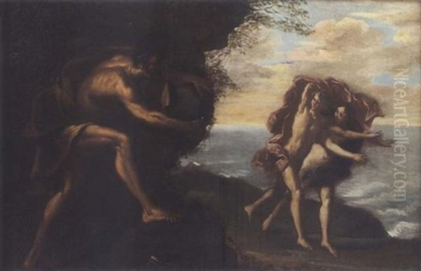 Acis Et Galathee Oil Painting by Simone Cantarini (Pesarese)