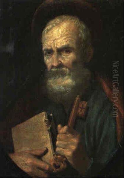 St. Peter Oil Painting by Simone Cantarini (Pesarese)