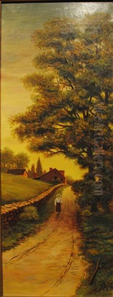 Woman Strolling Oil Painting by William Edgar Cantelon