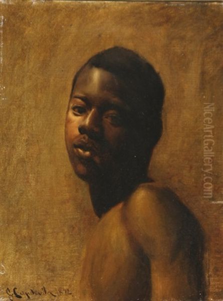 Portrait Of A Young Nubian Oil Painting by Genis (Gines) Capdevila Puig