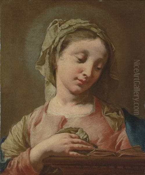 The Madonna Reading Oil Painting by Francesco Capella