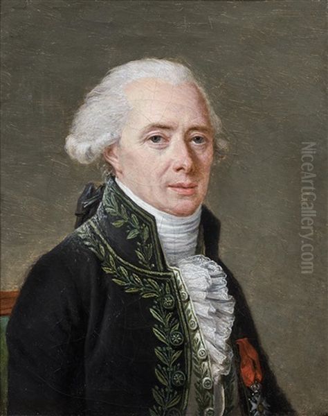 Portrait De Francois-andre Vincent Oil Painting by Marie Gabrielle Capet