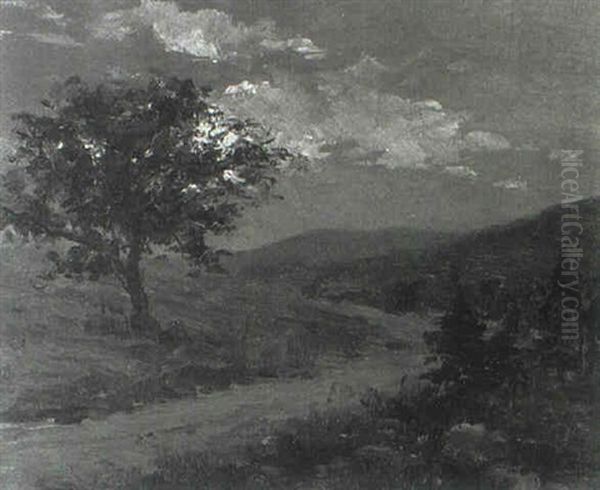 Moonlight At Big Indian Oil Painting by Gaetano Capone