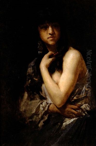 Gitana Oil Painting by Vincenzo Caprile